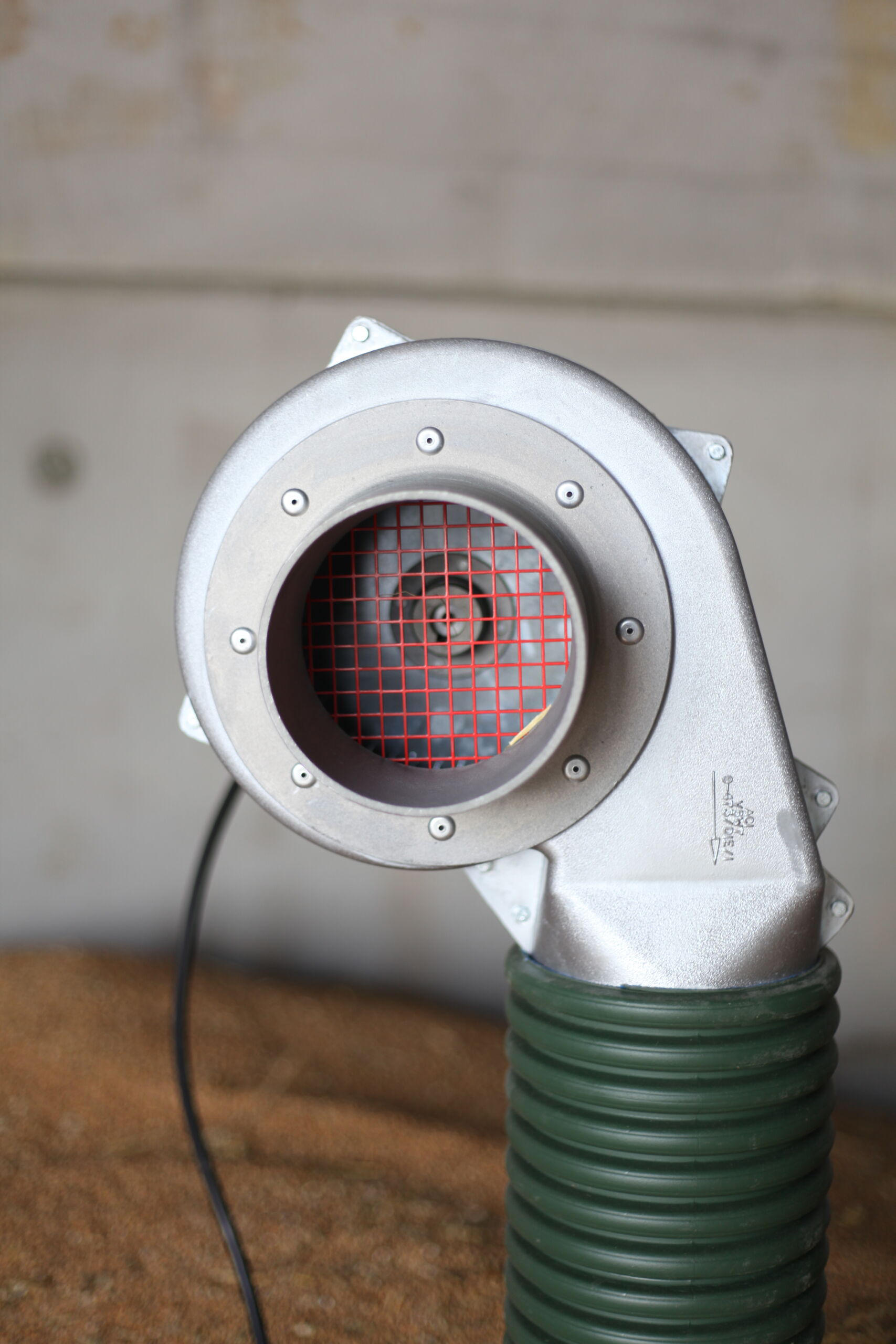 Ventilateur PV250 en mode soufflage : sortie d'air